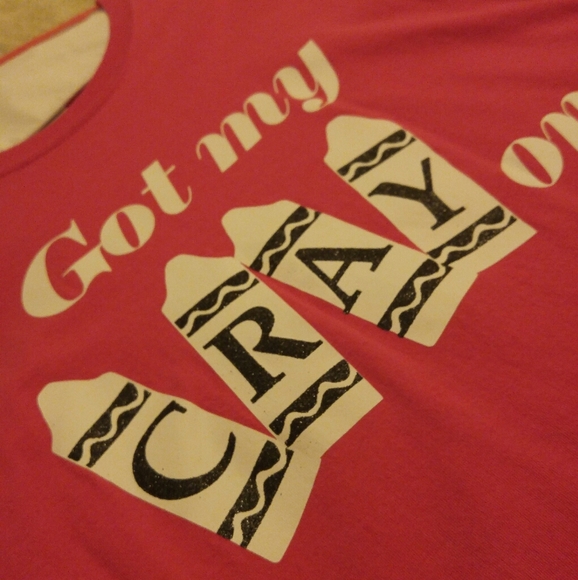 Women's Pink Unisex Medium Glitter Graphic Tee - Picture 3 of 3